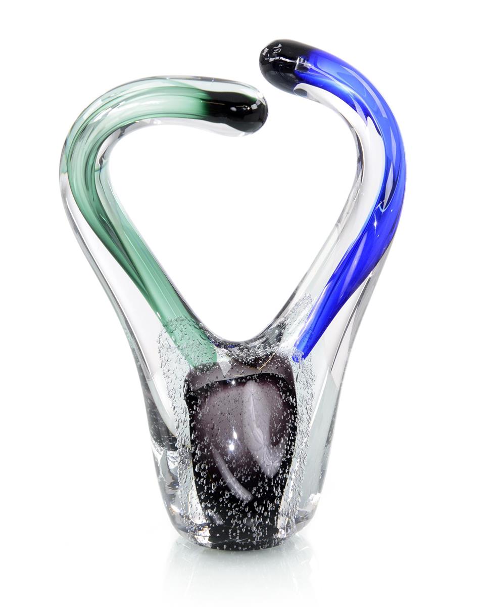 Zelie Swirls of Colour Glass Sculptures - Luxury Living Collection