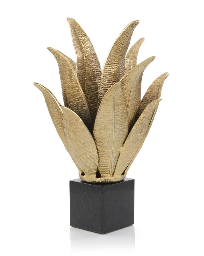 Livana Handcrafted Brass Leaves Sculpture - Luxury Living Collection