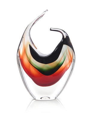 Zera Handblown Red, Violet, and Emerald Glass Sculptures - Luxury Living Collection
