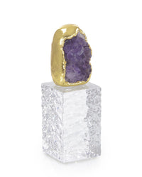 Avalina Amethyst Cluster and Gold-Leaf Sculptures - Luxury Living Collection