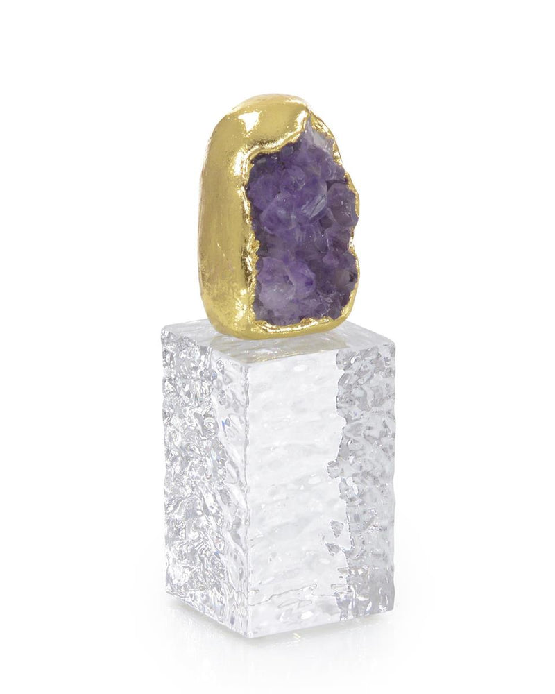 Avalina Amethyst Cluster and Gold-Leaf Sculptures - Luxury Living Collection