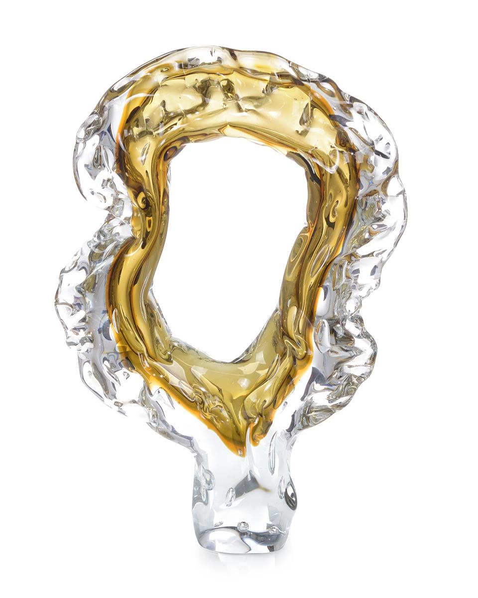 Calluna Handblown Golden Bronze Glass Sculptures - Luxury Living Collection