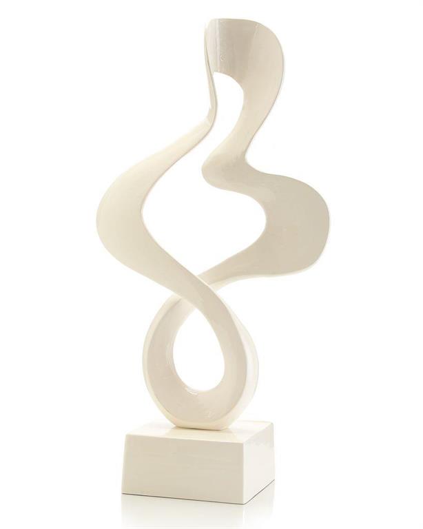 Capella Cream Enamel Sculpture - Luxury Living Collection