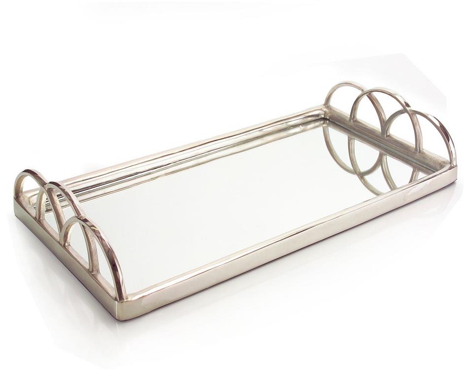 Kyria Silver Mirrored Tray - Luxury Living Collection