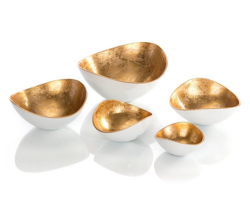 Kiele Gold Luster Bowls (Set of Five) - Luxury Living Collection
