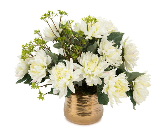 Lileas Golden Dahlia in Bowl - Luxury Living Collection