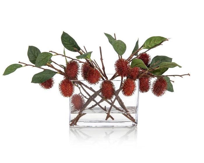 Ombra Rambutan Fruit in Vase - Luxury Living Collection
