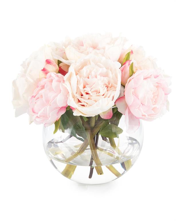 Petrina Garden Peonies in Bowl - Luxury Living Collection