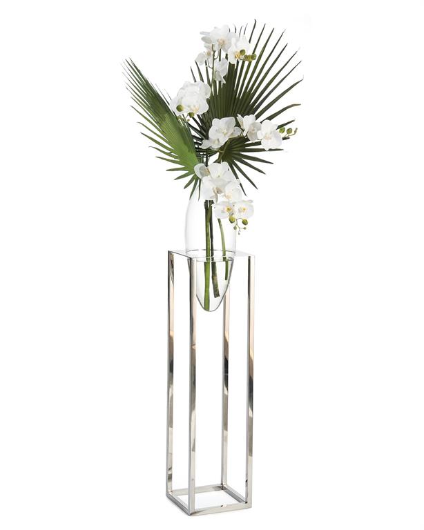 Sereia Palmetto Orchids in Vase and Stand - Luxury Living Collection