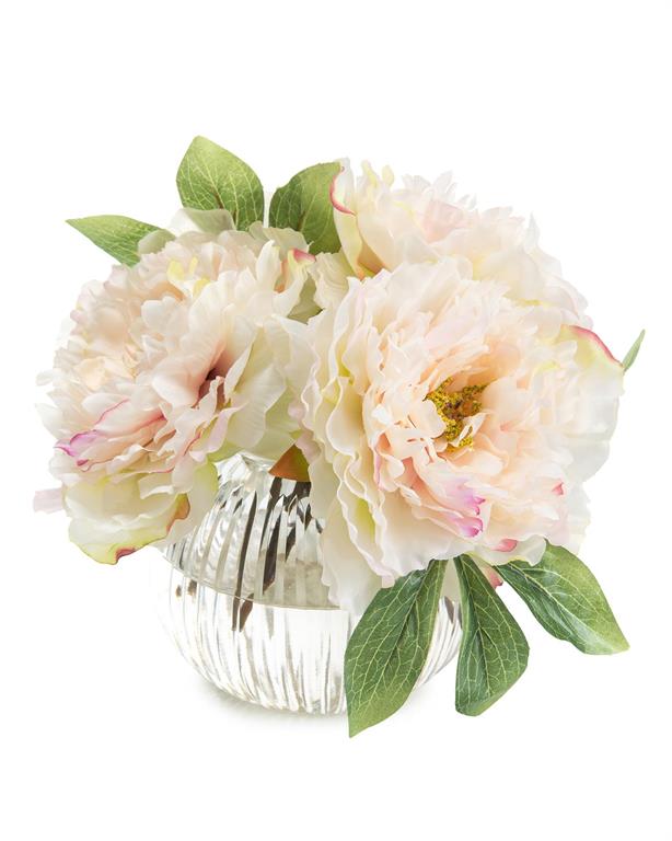 Trysta Dazzling Peonies in Bowl - Luxury Living Collection
