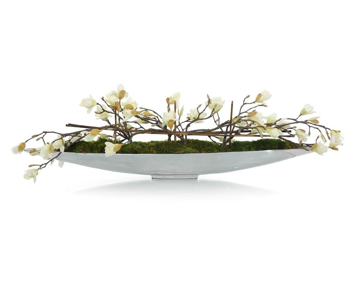 Annabelle Chrome Magnolias in Vessel - Luxury Living Collection