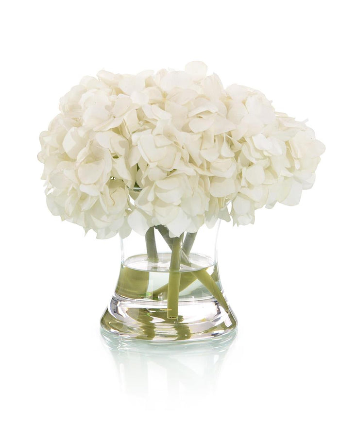 Velda Real-Touch Hydrangeas in Vase - Luxury Living Collection