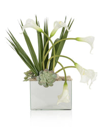 Treasa Lily Reflection in Vase - Luxury Living Collection