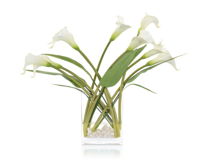 Signe Windblown Callas in Vase - Luxury Living Collection