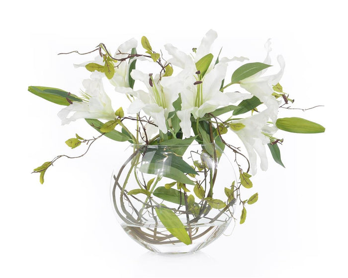 Herta Sweet Lilies in Vase - Luxury Living Collection