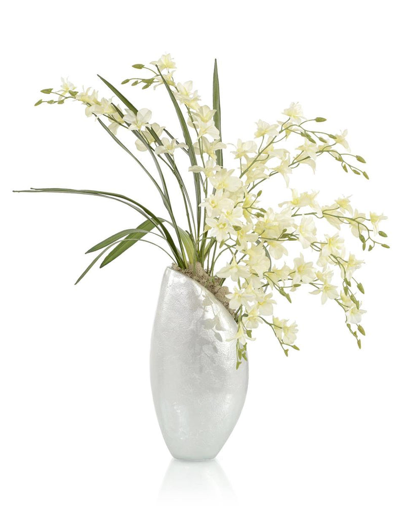 Ayden Dendrobium Pearls in Vase - Luxury Living Collection