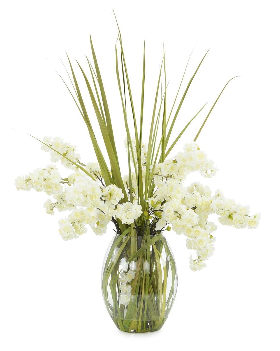 Cassiopeia Blossoms and Blades in Vase - Luxury Living Collection