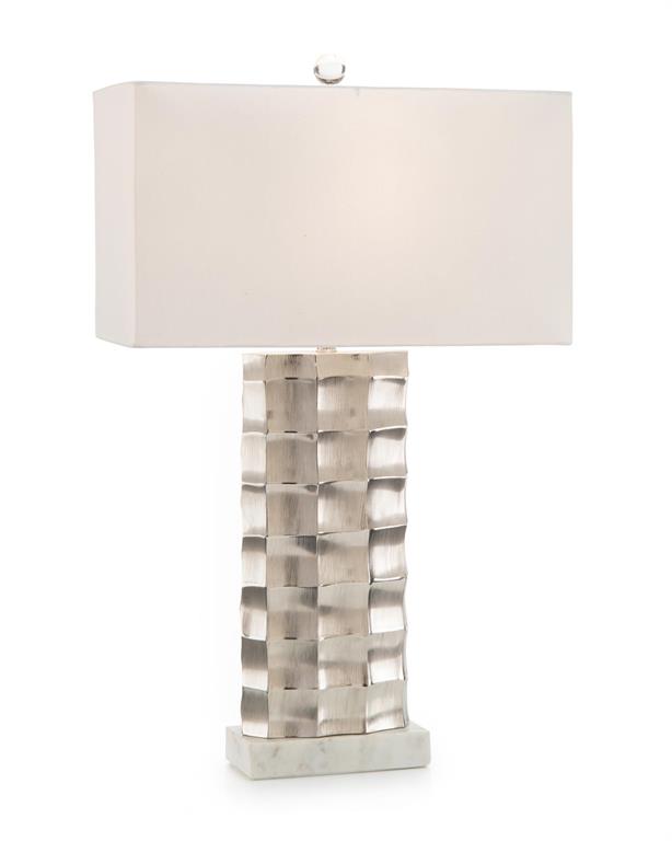 Nellie Chiseled Table Lamp in Polished Nickel - Luxury Living Collection