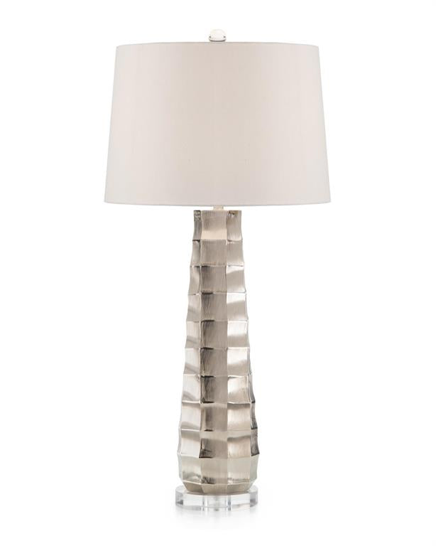 Nellie Chiseled Table Lamp in Silver - Luxury Living Collection