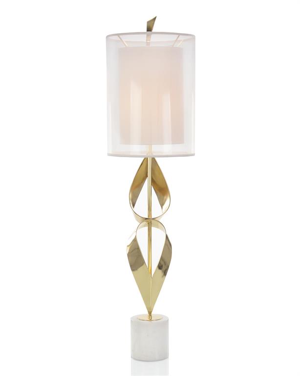 Vila Sculpted Brass Table Lamp - Luxury Living Collection