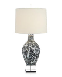 Kami Webs of Charcoal and White Glass Table Lamp - Luxury Living Collection