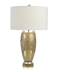 Reeve 20" Hand-finished Silver and Gold Glass & Acrylic Table Lamp