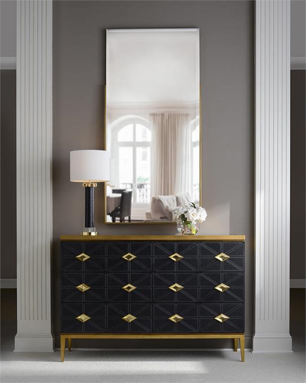 Zaire Stones, Gold, and Black Glass Table Lamp - Luxury Living Collection