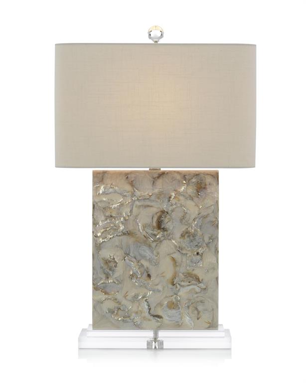 Vaughan Creamy White and Sultry Grey Table Lamp - Luxury Living Collection