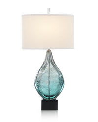 Tate Light Azure Art Glass Table Lamp - Luxury Living Collection