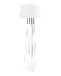 Prescott Acrylic Floor Lamp with Polished Nickel - Luxury Living Collection