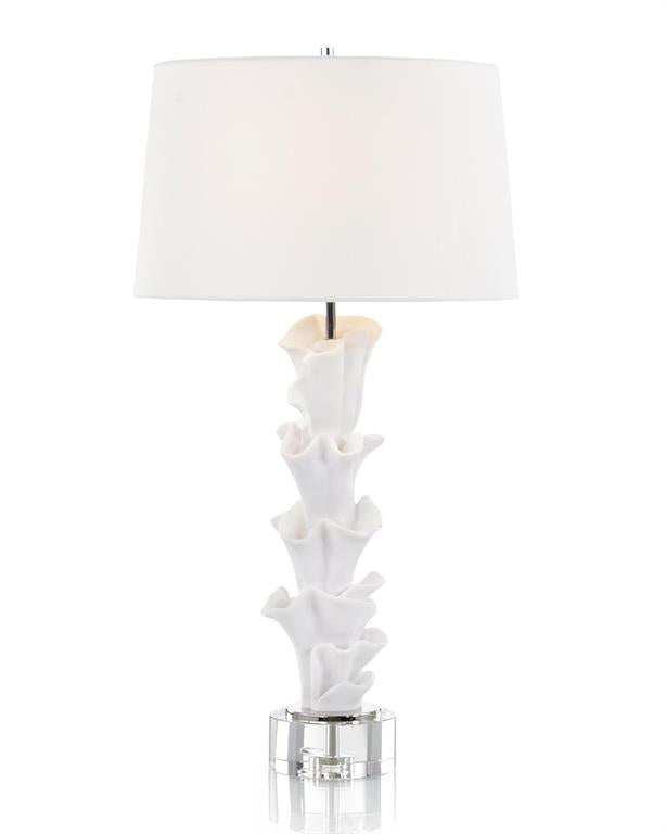 Oda Sculptural White Table Lamp - Luxury Living Collection