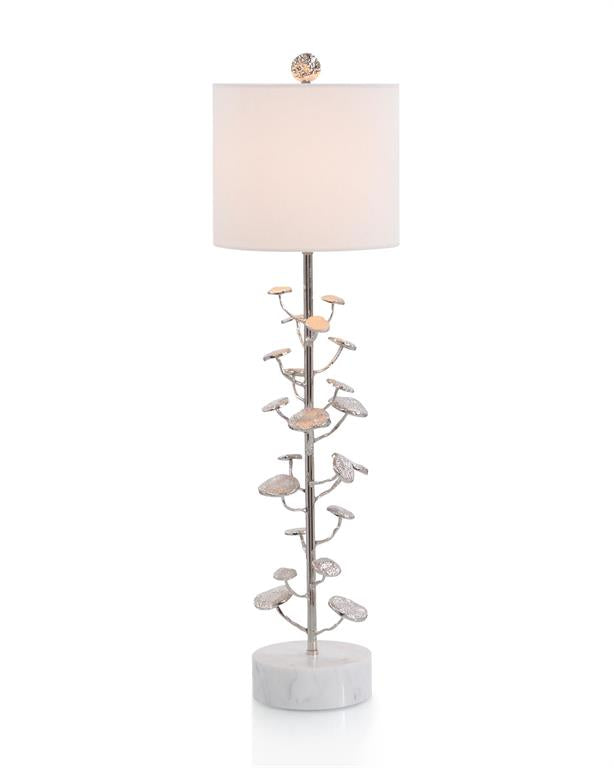 Garian Tall Nickel-Plated Table Lamp - Luxury Living Collection