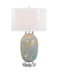 Cullen Robin's-Egg Blue Speckled Glass Table Lamp - Luxury Living Collection