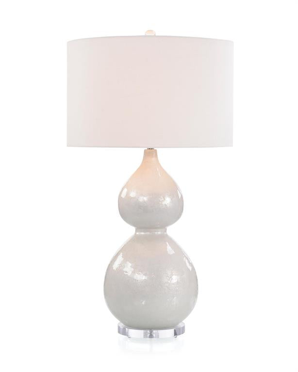 Charon Pearlized White Table Lamp - Luxury Living Collection