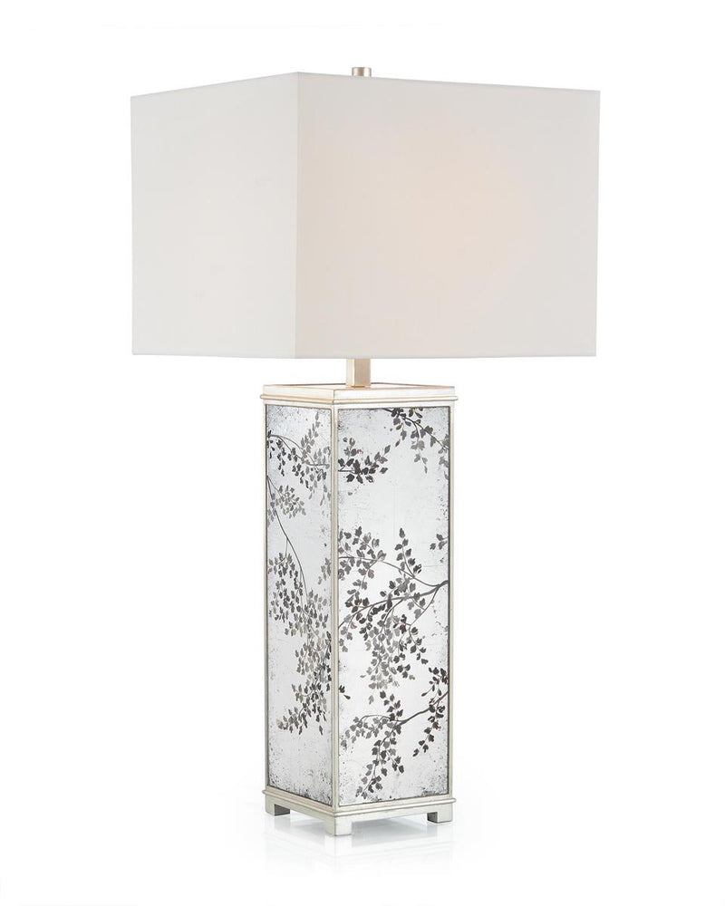 Bevan Hand-Painted Bows of Winter Leaves Table Lamp - Luxury Living Collection
