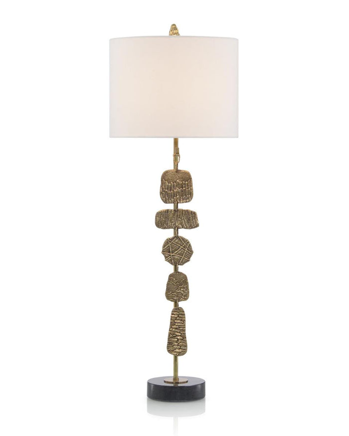 Tevy Brass Medallions Table Lamp - Luxury Living Collection