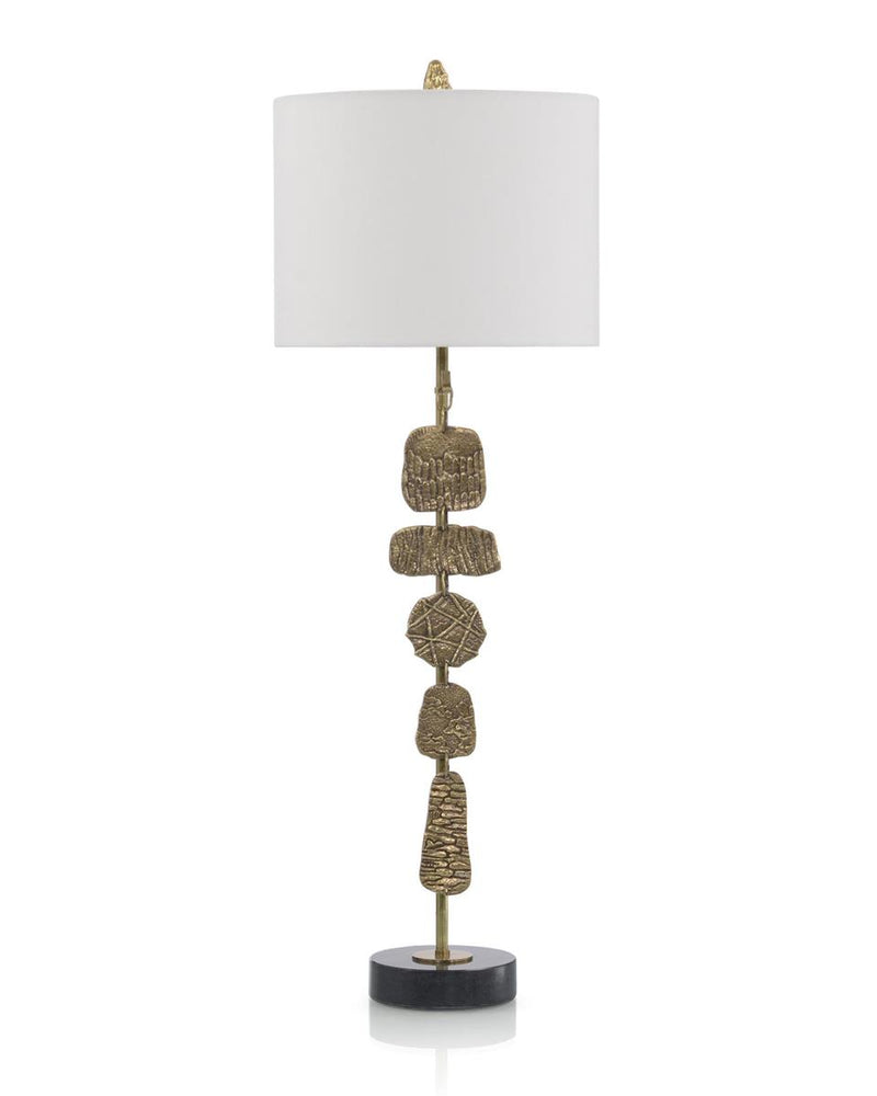 Tevy Brass Medallions Table Lamp - Luxury Living Collection