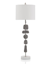 Tevy Nickel Medallions Table Lamp - Luxury Living Collection