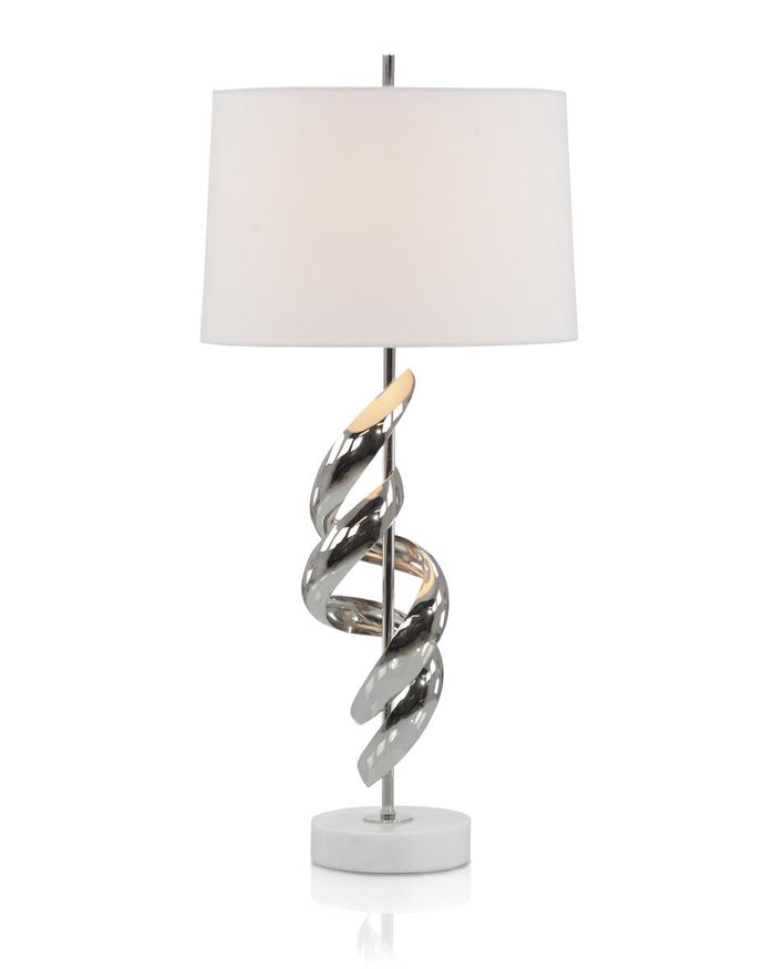 Tawney Nickel Ribbon Table Lamp - Luxury Living Collection