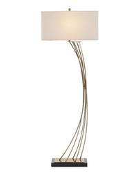 Maile Cambered Brass Floor Lamp - Luxury Living Collection