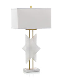 Akila Sculpted Alabaster Table Lamp - Luxury Living Collection