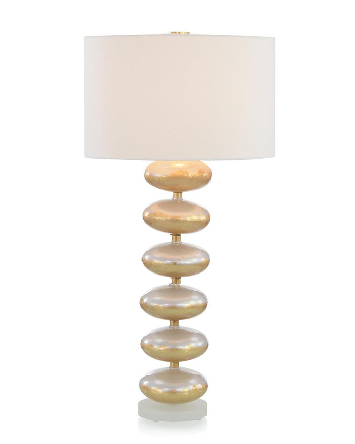 Vincenza Pearlized Glass Orb Table Lamp - Luxury Living Collection