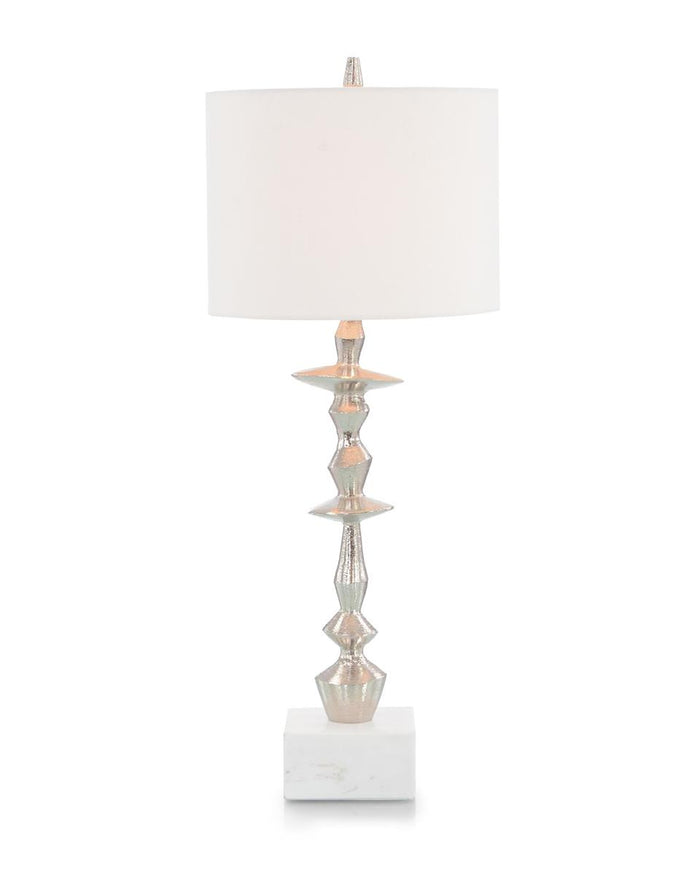 Salomé Whimsical Nickel Buffet Lamp - Luxury Living Collection