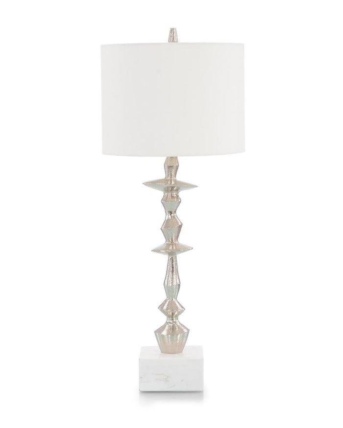 Salomé Whimsical Nickel Buffet Lamp - Luxury Living Collection