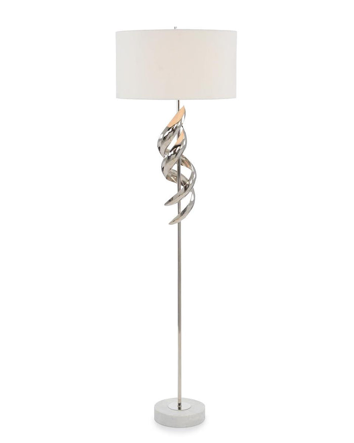 Solange Nickel Sinuous Floor Lamp - Luxury Living Collection