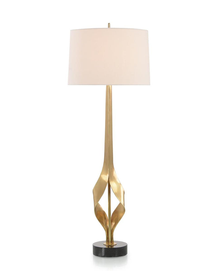 Perrine Graceful Brass Buffet Lamp - Luxury Living Collection