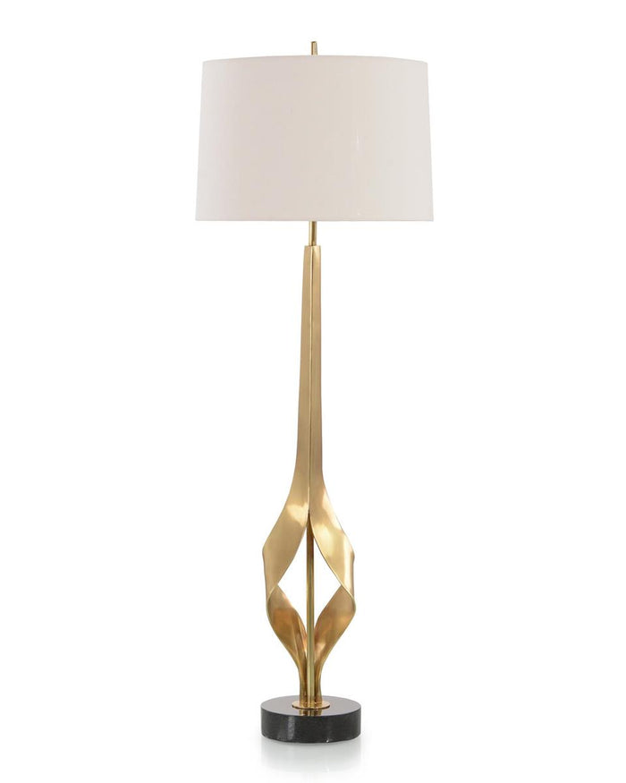 Perrine Graceful Brass Buffet Lamp - Luxury Living Collection