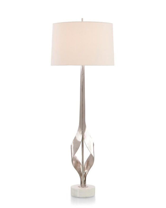 Perrine Graceful Nickel Buffet Lamp - Luxury Living Collection
