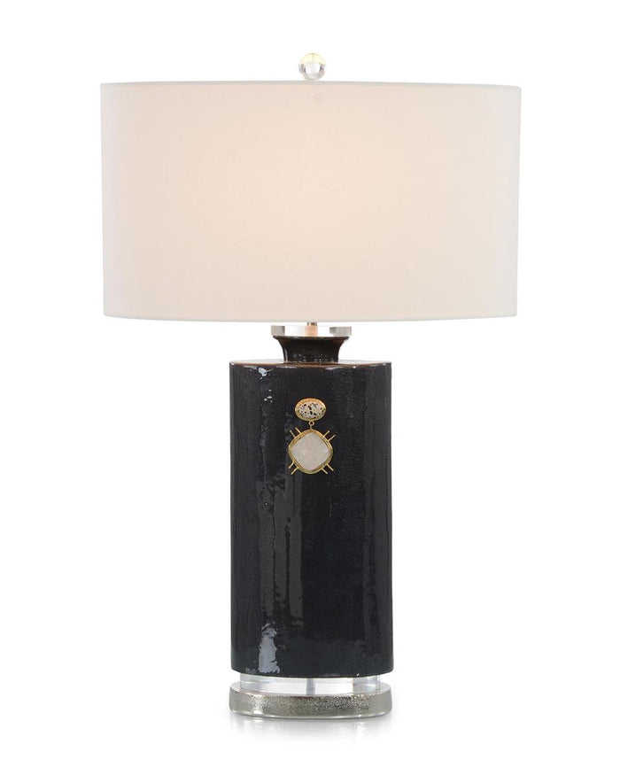 Nandita Black With Stones Table Lamp - Luxury Living Collection