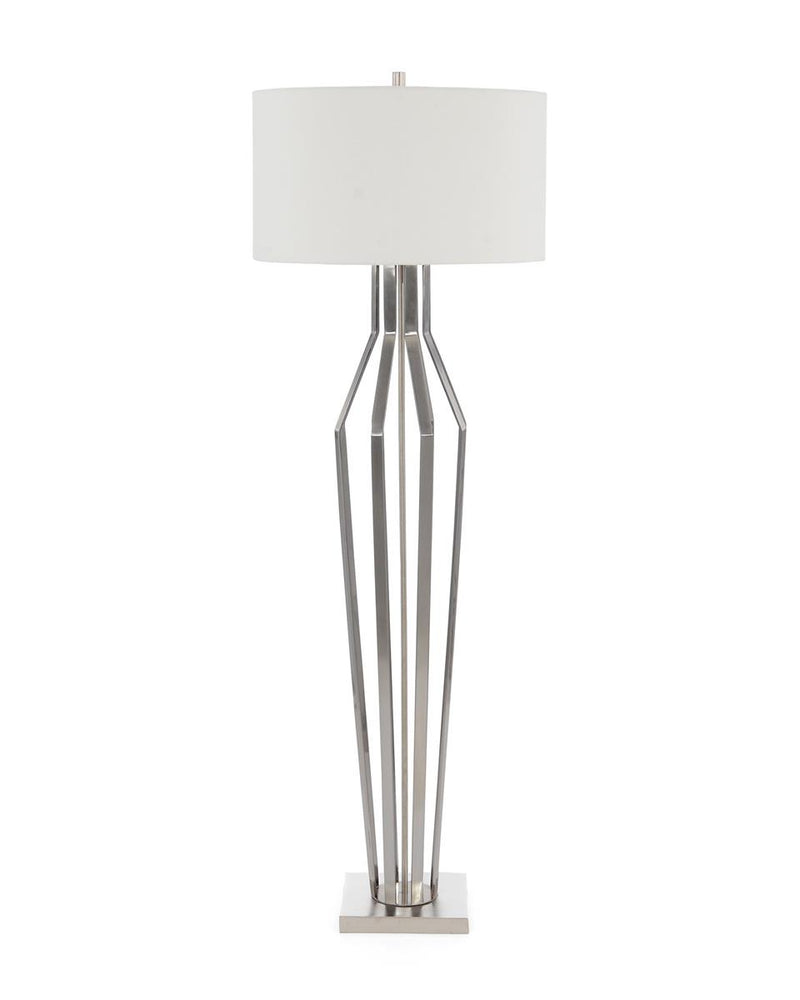 Medora Curved Frame Stainless Steel Floor Lamp - Luxury Living Collection